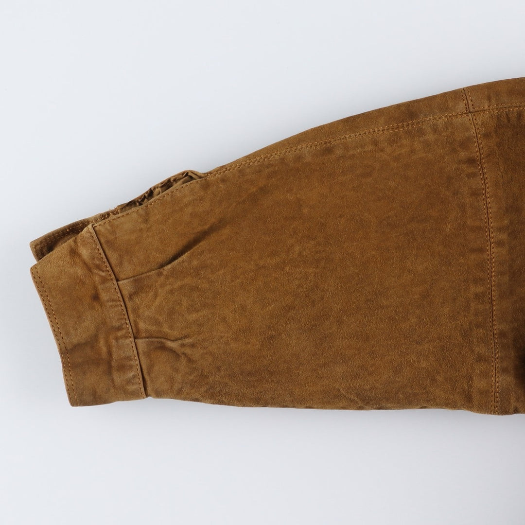 conbipel suede leather jacket, men's size XL, vintage Genuine Leather Suede Leather brown type Vintage Second Hand