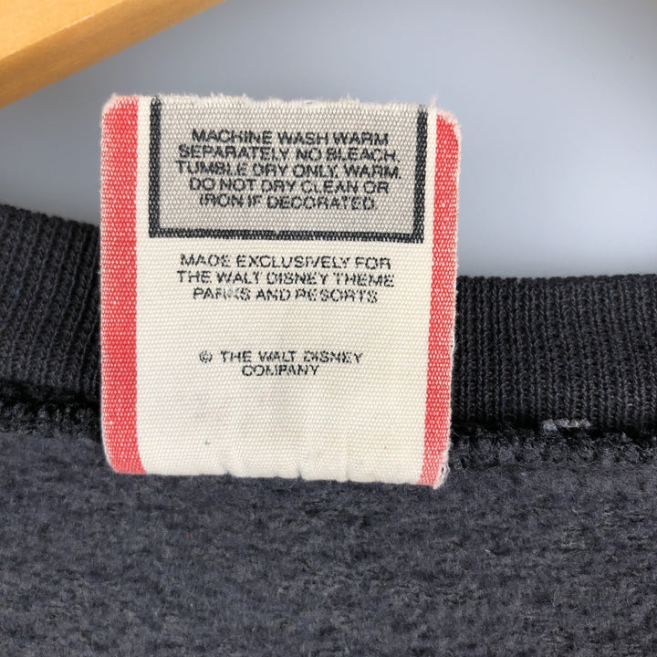 Vintage 90'S Disney Mickey Mouse character sweatshirt, made in the USA, size M, men's polyester black type Vintage Second Hand