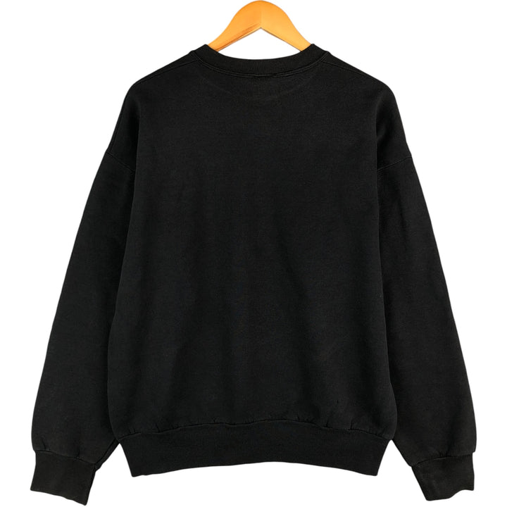90'S Disney Mickey Mouse character sweatshirt, made in USA, men's size L, vintage cotton black type Vintage Second Hand