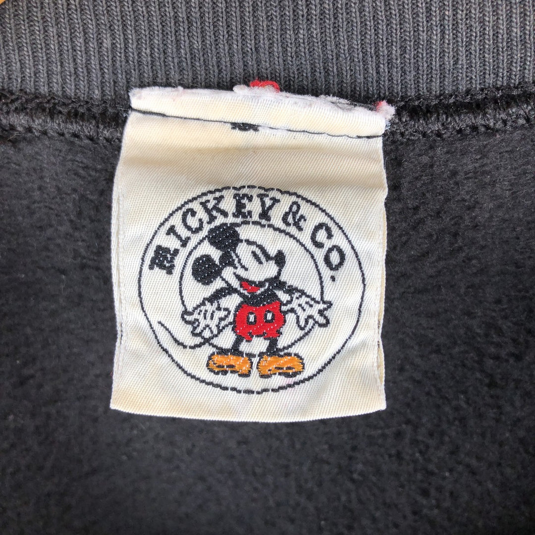 90'S Disney Mickey Mouse character sweatshirt, made in USA, men's size L, vintage cotton black type Vintage Second Hand