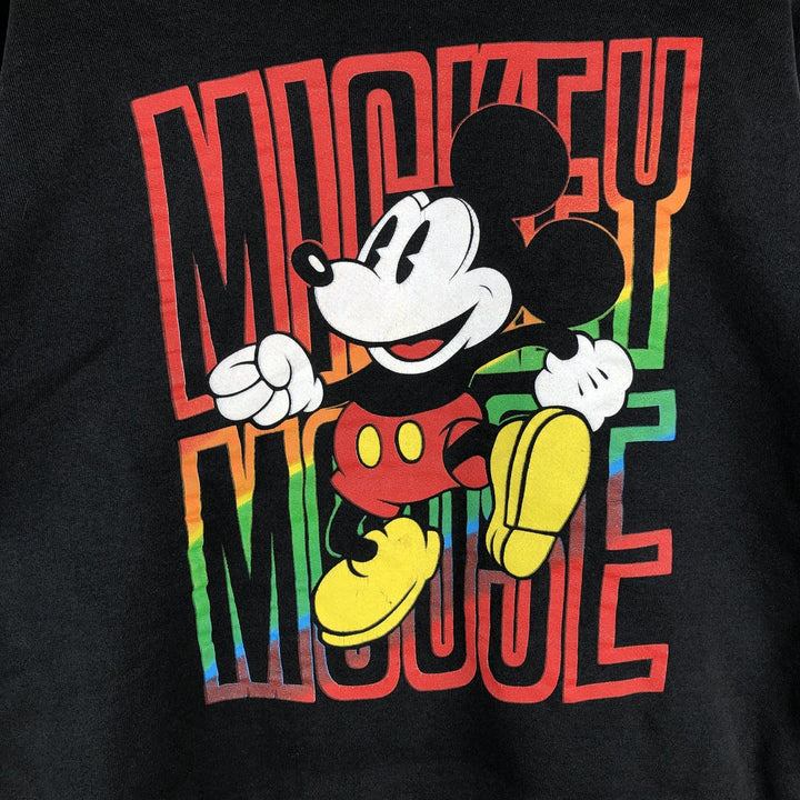 90'S Disney Mickey Mouse character sweatshirt, made in USA, men's size L, vintage cotton black type Vintage Second Hand