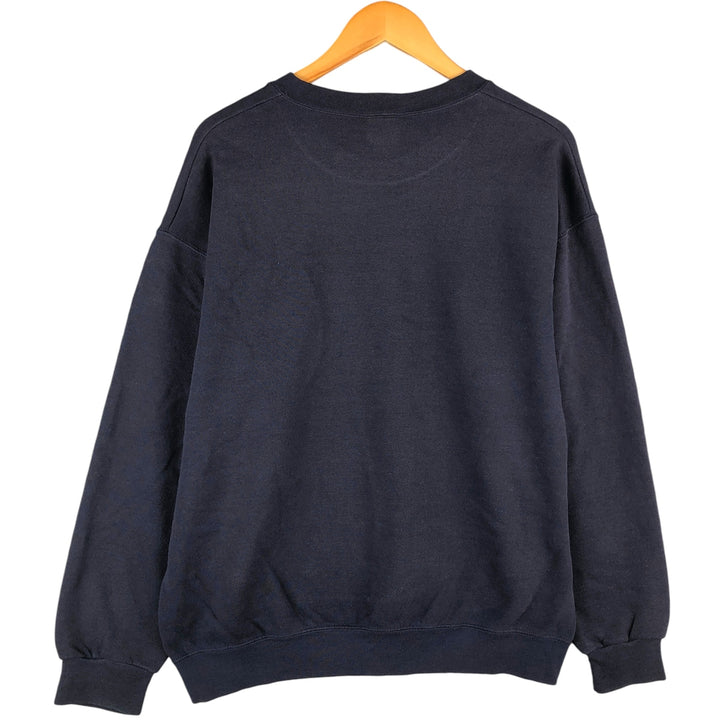 2000'S Disney GOOFY character sweatshirt, men's size L cotton navy blue type Vintage Second Hand