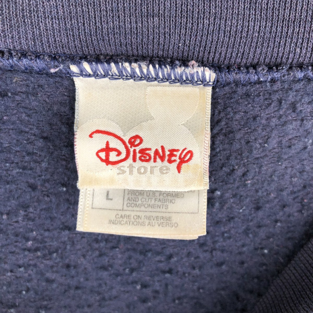 2000'S Disney GOOFY character sweatshirt, men's size L cotton navy blue type Vintage Second Hand