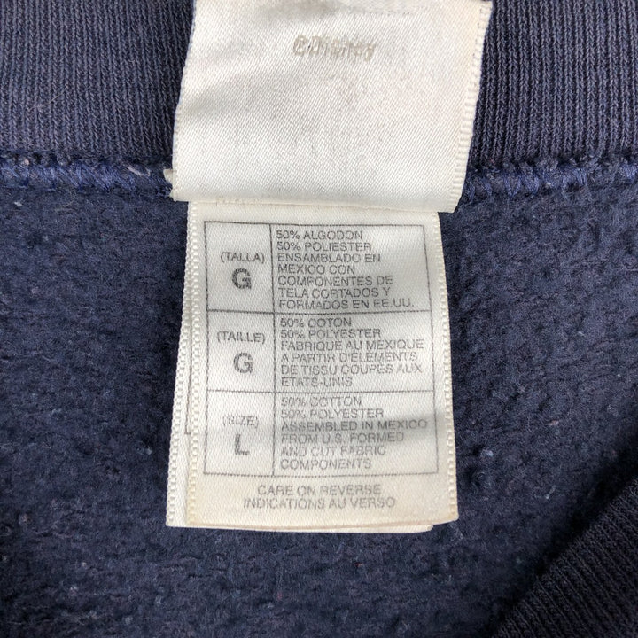 2000'S Disney GOOFY character sweatshirt, men's size L cotton navy blue type Vintage Second Hand