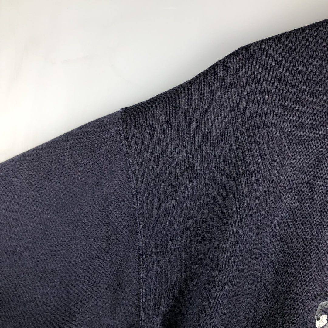 2000'S Disney GOOFY character sweatshirt, men's size L cotton navy blue type Vintage Second Hand