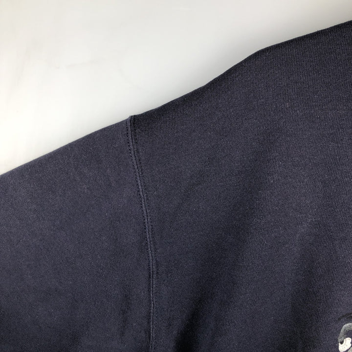 2000'S Disney GOOFY character sweatshirt, men's size L cotton navy blue type Vintage Second Hand