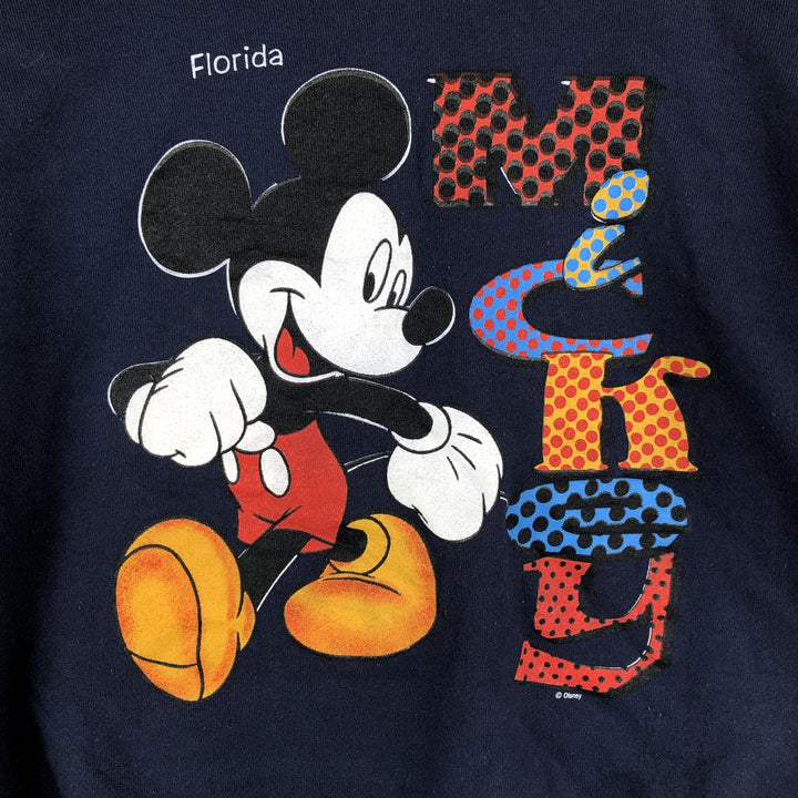 Vintage 90'S Tartex Mickey Mouse character sweatshirt, made in the USA, size L, men's cotton navy blue type Vintage Second Hand