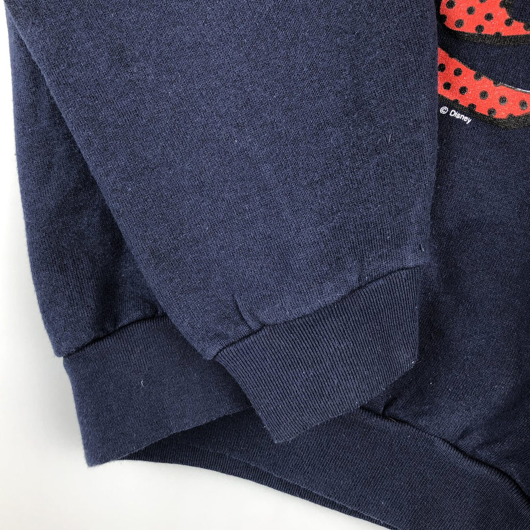 Vintage 90'S Tartex Mickey Mouse character sweatshirt, made in the USA, size L, men's cotton navy blue type Vintage Second Hand