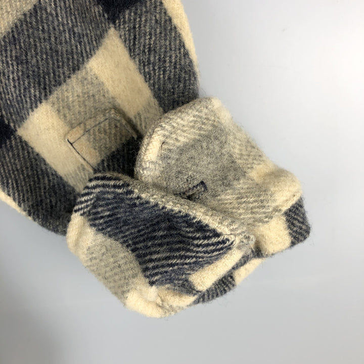 Vintage 1970'S WOOLRICH Check Pattern Wool Shirt, Made in USA, Men's Size L wool navy blue type Vintage Second Hand