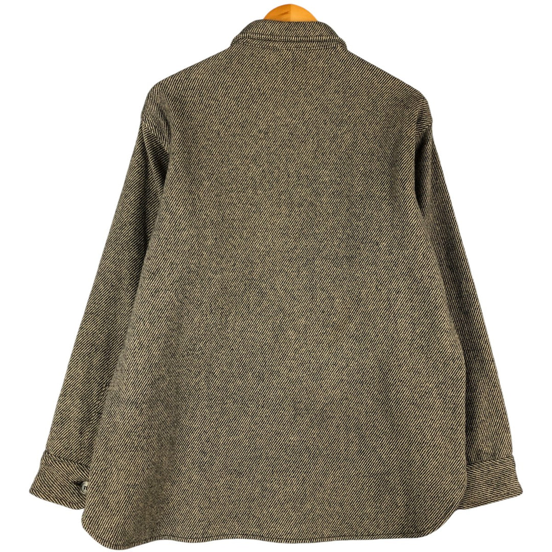 Vintage 1970'S WOOLRICH wool shirt, made in the USA, size L, men's wool Beige type Vintage Second Hand