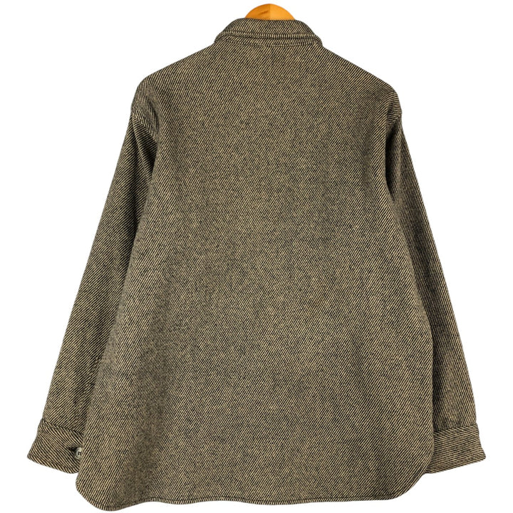 Vintage 1970'S WOOLRICH wool shirt, made in the USA, size L, men's wool Beige type Vintage Second Hand