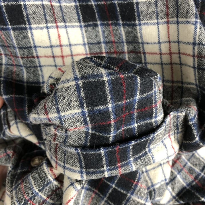 Pendleton Check Pattern Wool Shirt, Men's Size L wool black type Vintage Second Hand