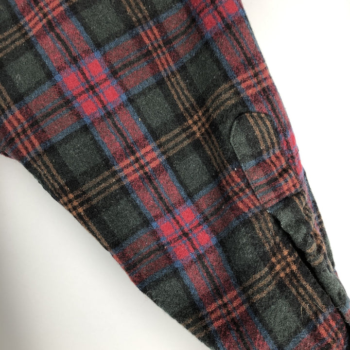 Pendleton Check Pattern Wool Shirt, Men's XL wool dark green Vintage Second Hand
