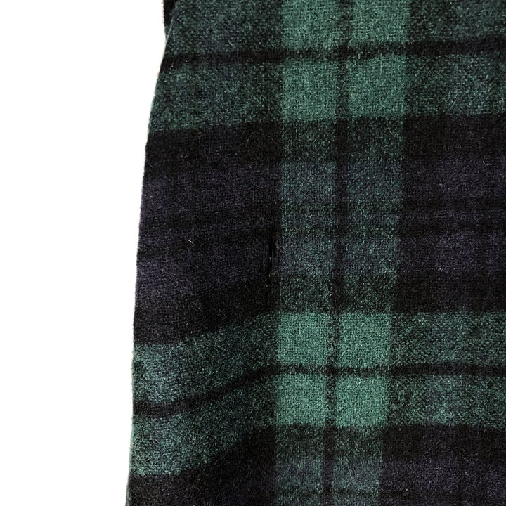 Vintage 1970'S Pendleton Blackwatch Check Wool Button-Down Shirt, Made in USA, Men's XL wool dark green Vintage Second Hand