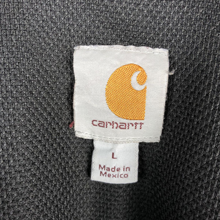 Carhartt Sweat Full Zip Hoodie Men's L size cotton Navy blue Vintage Second Hand