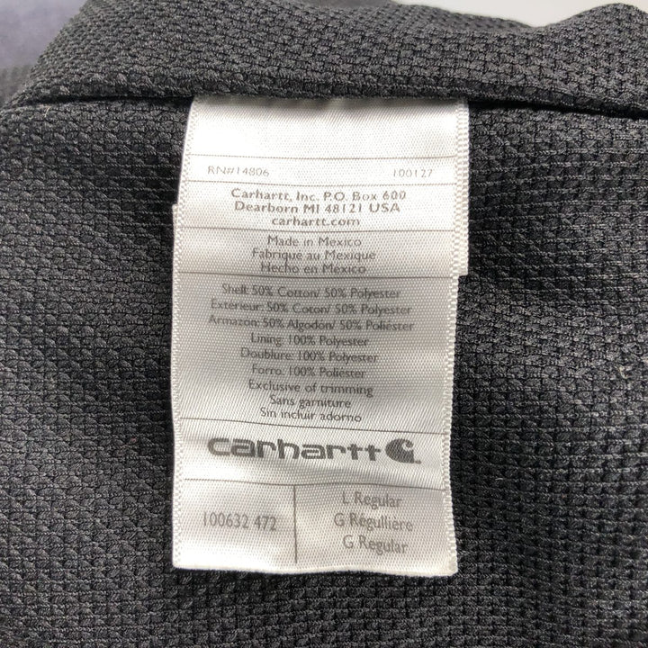 Carhartt Sweat Full Zip Hoodie Men's L size cotton Navy blue Vintage Second Hand