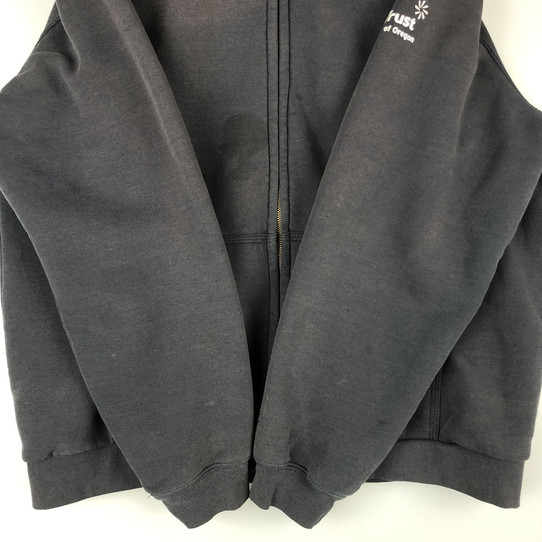 Carhartt Sweat Full Zip Hoodie Men's L size cotton Navy blue Vintage Second Hand