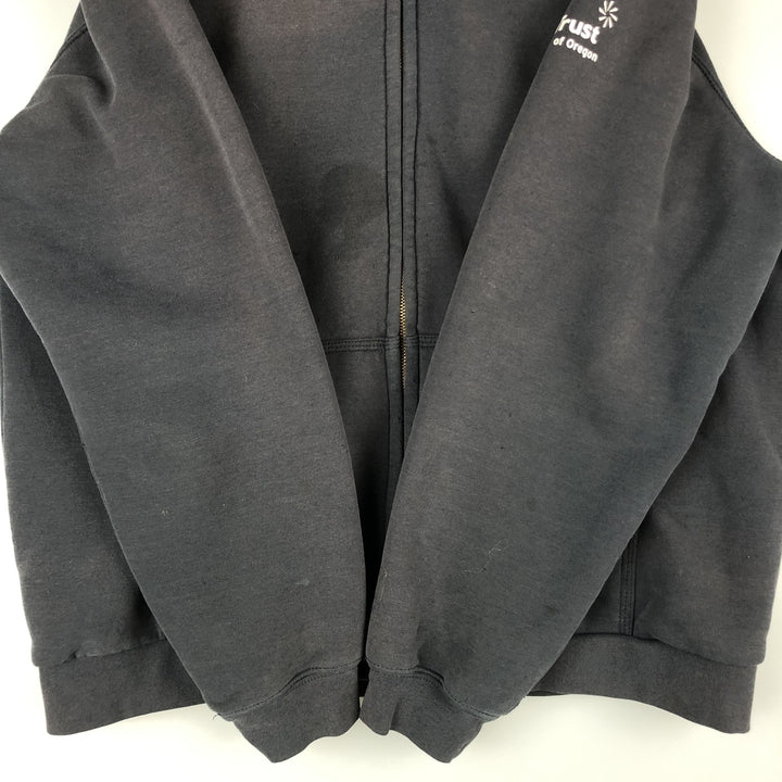 Carhartt Sweat Full Zip Hoodie Men's L size cotton Navy blue Vintage Second Hand