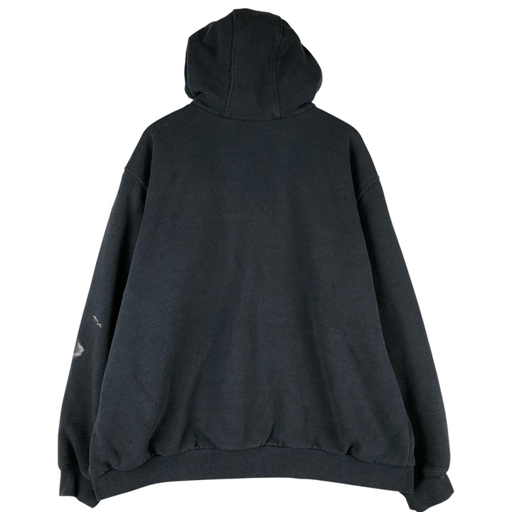 Carhartt Sweat Full Zip Hoodie Men's XL cotton Navy blue Vintage Second Hand