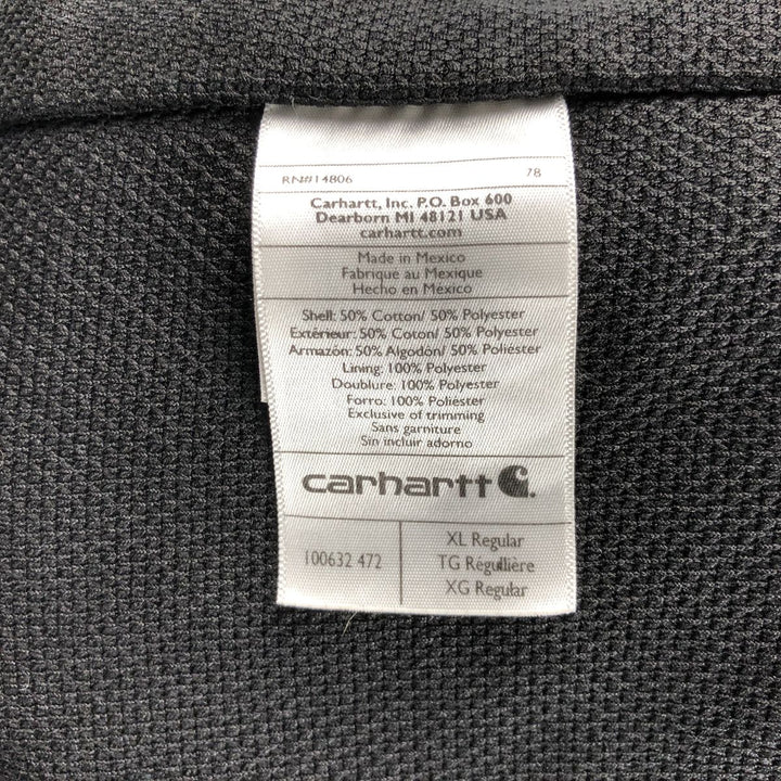 Carhartt Sweat Full Zip Hoodie Men's XL cotton Navy blue Vintage Second Hand