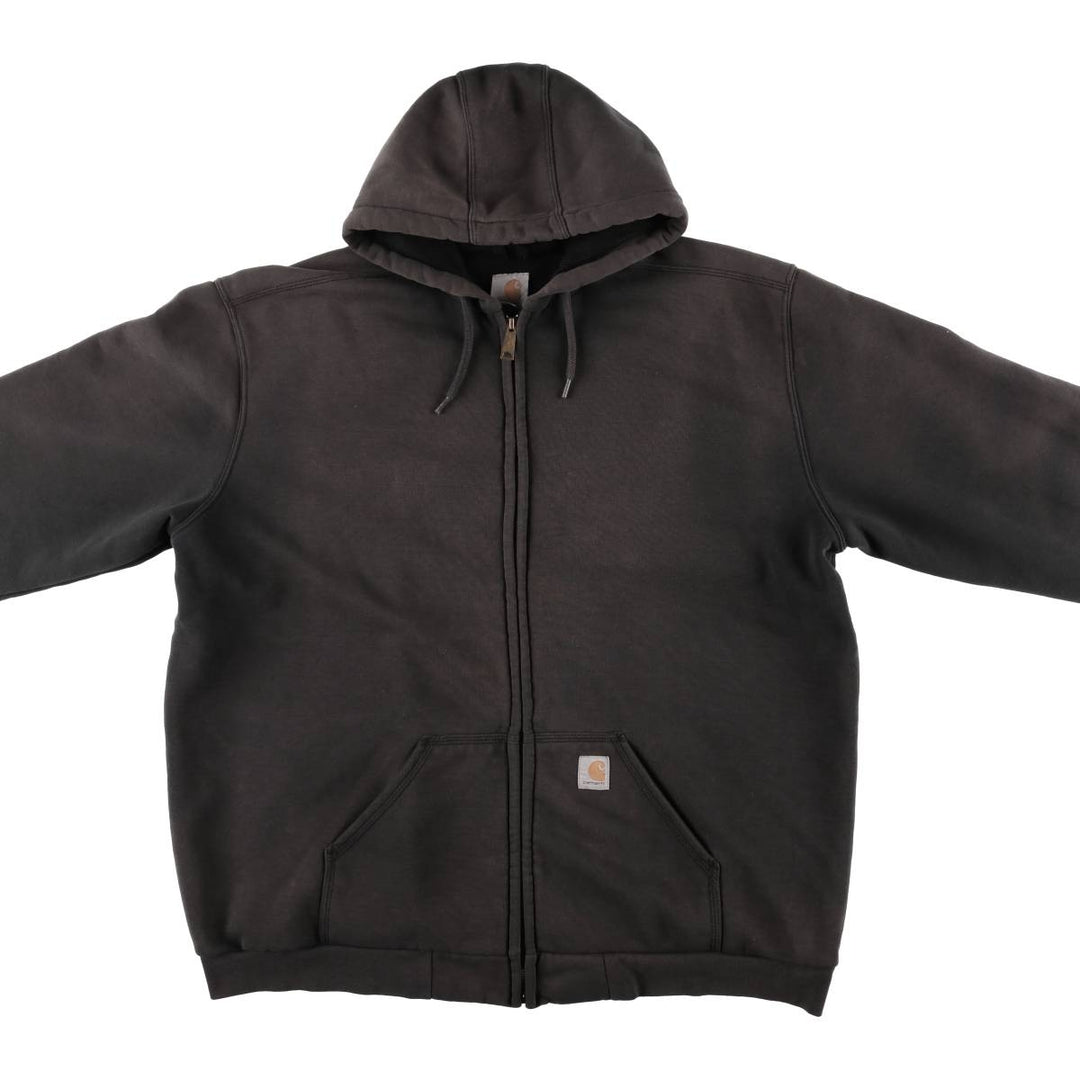 Carhartt Sweat Full Zip Hoodie Men's XL cotton Charcoal Vintage Second Hand