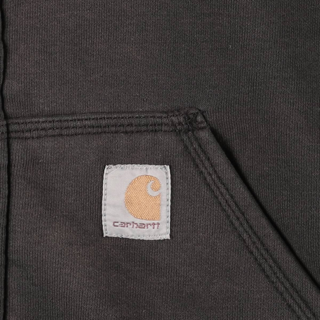 Carhartt Sweat Full Zip Hoodie Men's XL cotton Charcoal Vintage Second Hand