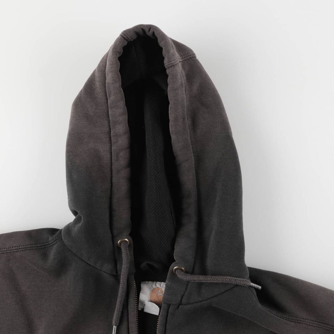 Carhartt Sweat Full Zip Hoodie Men's XL cotton Charcoal Vintage Second Hand