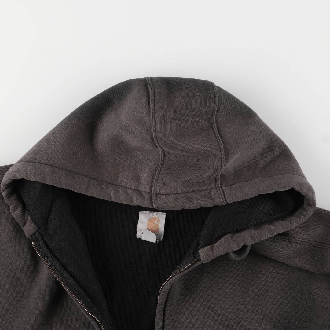 Carhartt Sweat Full Zip Hoodie Men's XL cotton Charcoal Vintage Second Hand