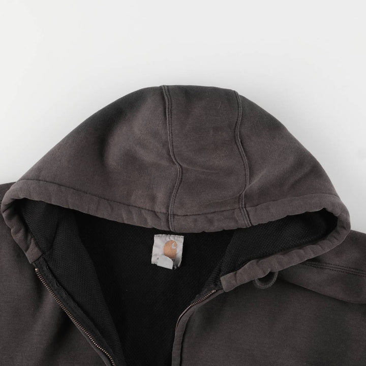 Carhartt Sweat Full Zip Hoodie Men's XL cotton Charcoal Vintage Second Hand