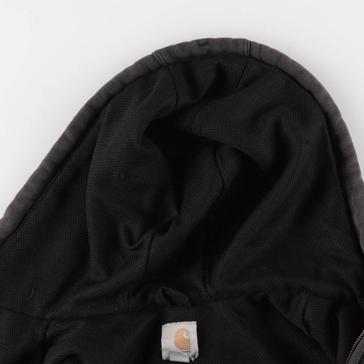 Carhartt Sweat Full Zip Hoodie Men's XL cotton Charcoal Vintage Second Hand