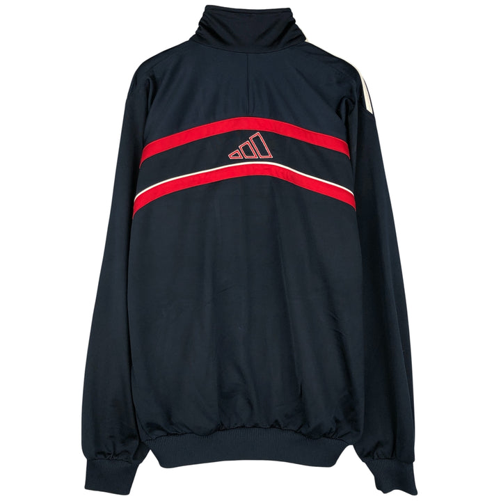 00'S adidas jersey track jacket, men's XL size polyester navy blue type Vintage Second Hand