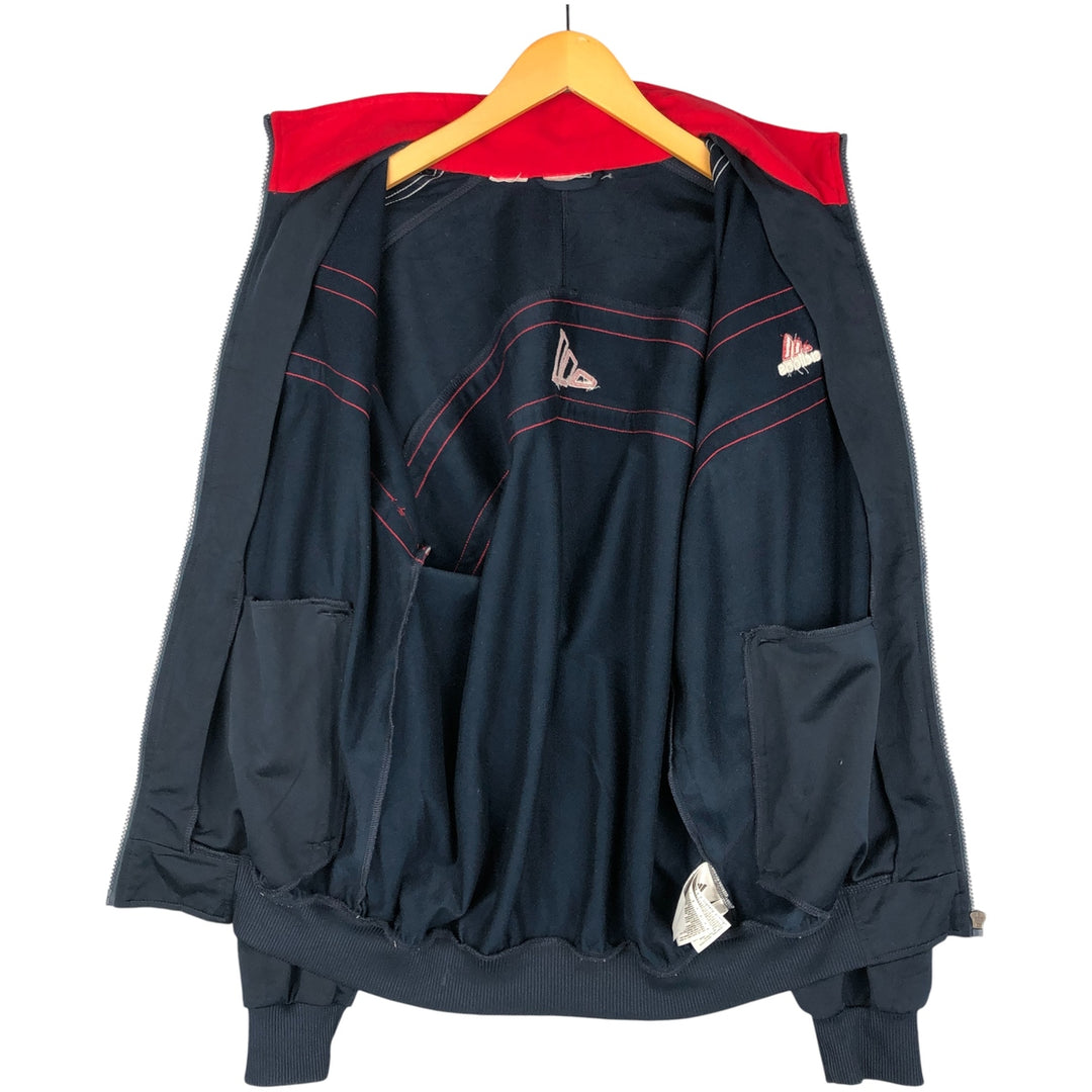 00'S adidas jersey track jacket, men's XL size polyester navy blue type Vintage Second Hand