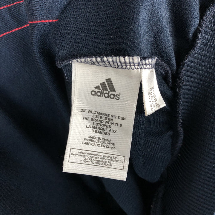 00'S adidas jersey track jacket, men's XL size polyester navy blue type Vintage Second Hand