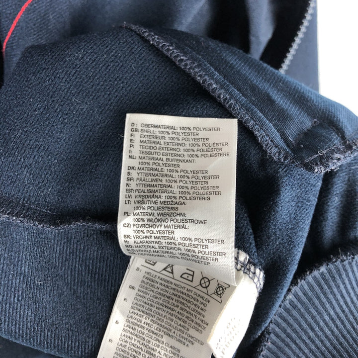 00'S adidas jersey track jacket, men's XL size polyester navy blue type Vintage Second Hand