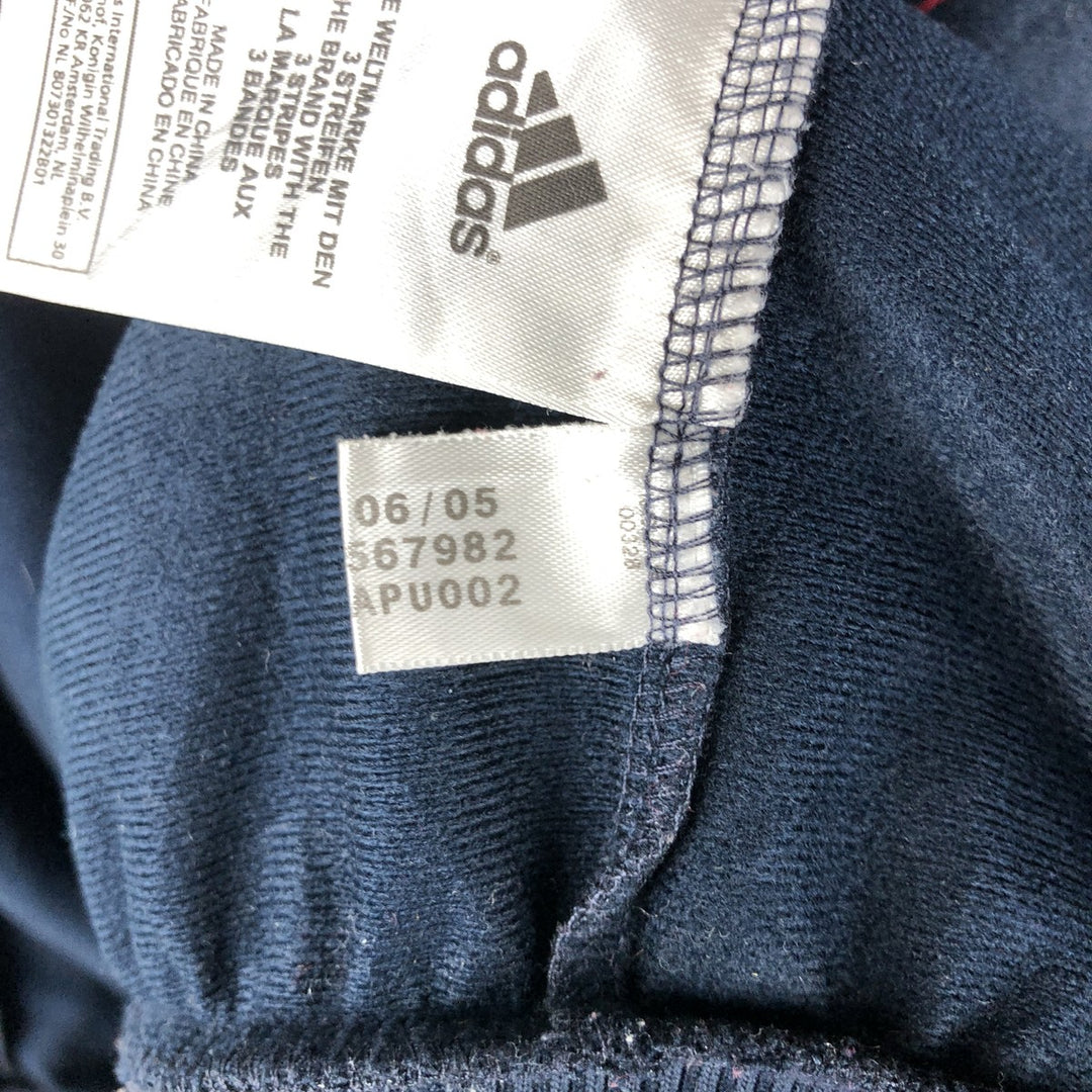 00'S adidas jersey track jacket, men's XL size polyester navy blue type Vintage Second Hand