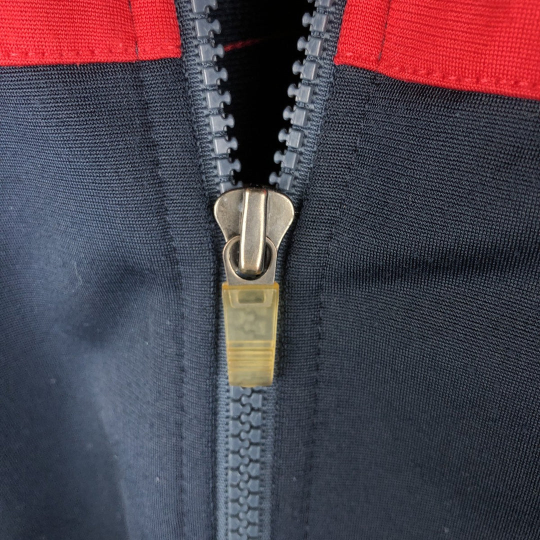 00'S adidas jersey track jacket, men's XL size polyester navy blue type Vintage Second Hand