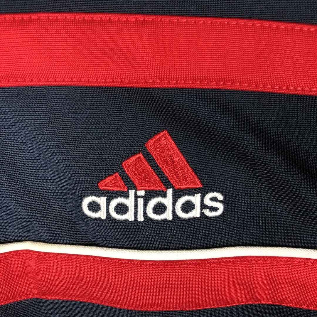 00'S adidas jersey track jacket, men's XL size polyester navy blue type Vintage Second Hand