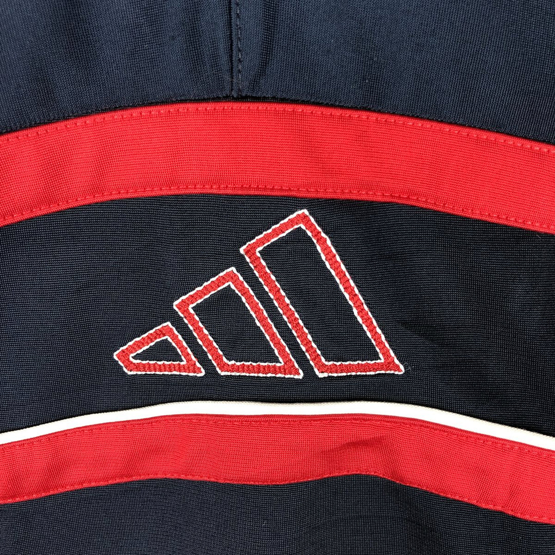 00'S adidas jersey track jacket, men's XL size polyester navy blue type Vintage Second Hand