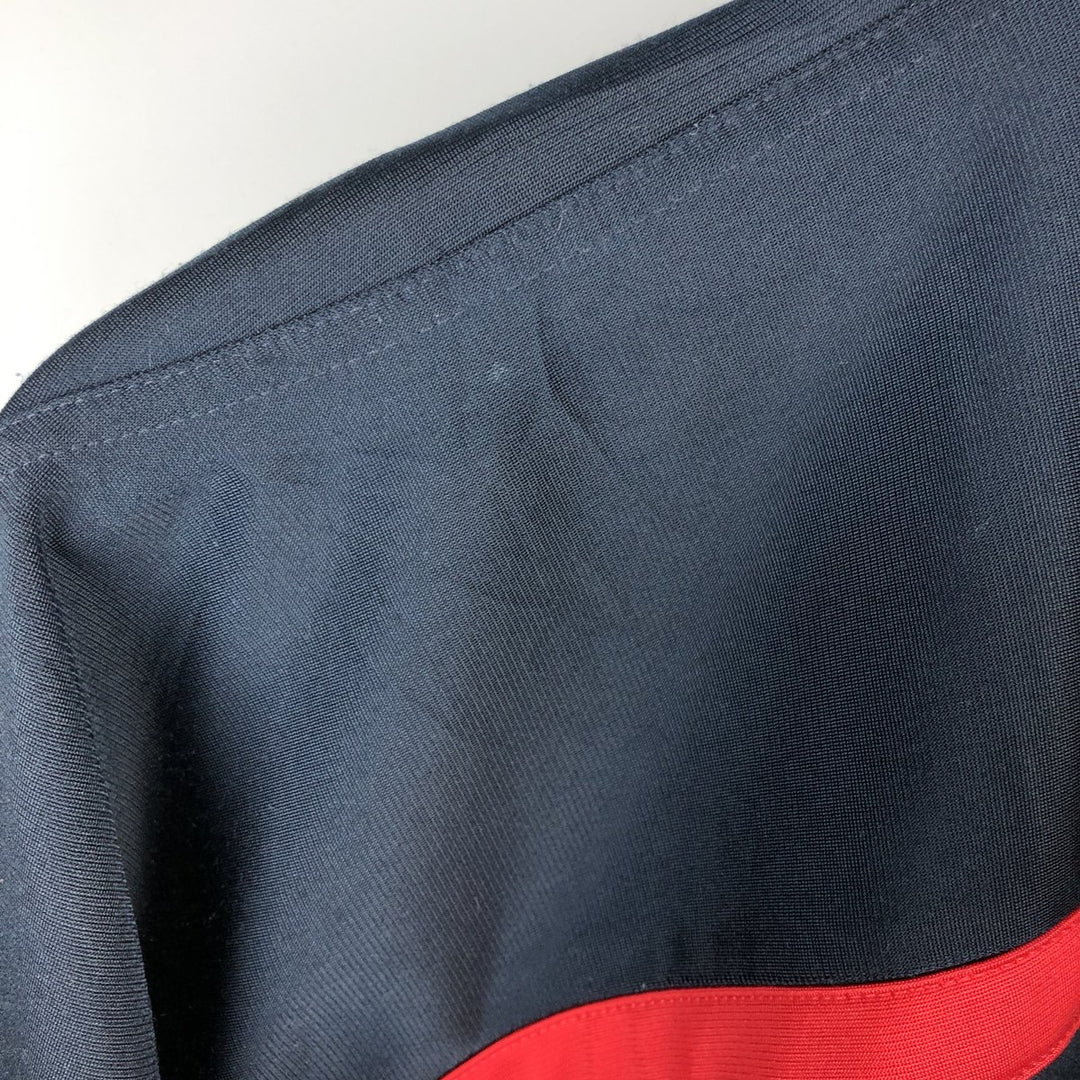 00'S adidas jersey track jacket, men's XL size polyester navy blue type Vintage Second Hand