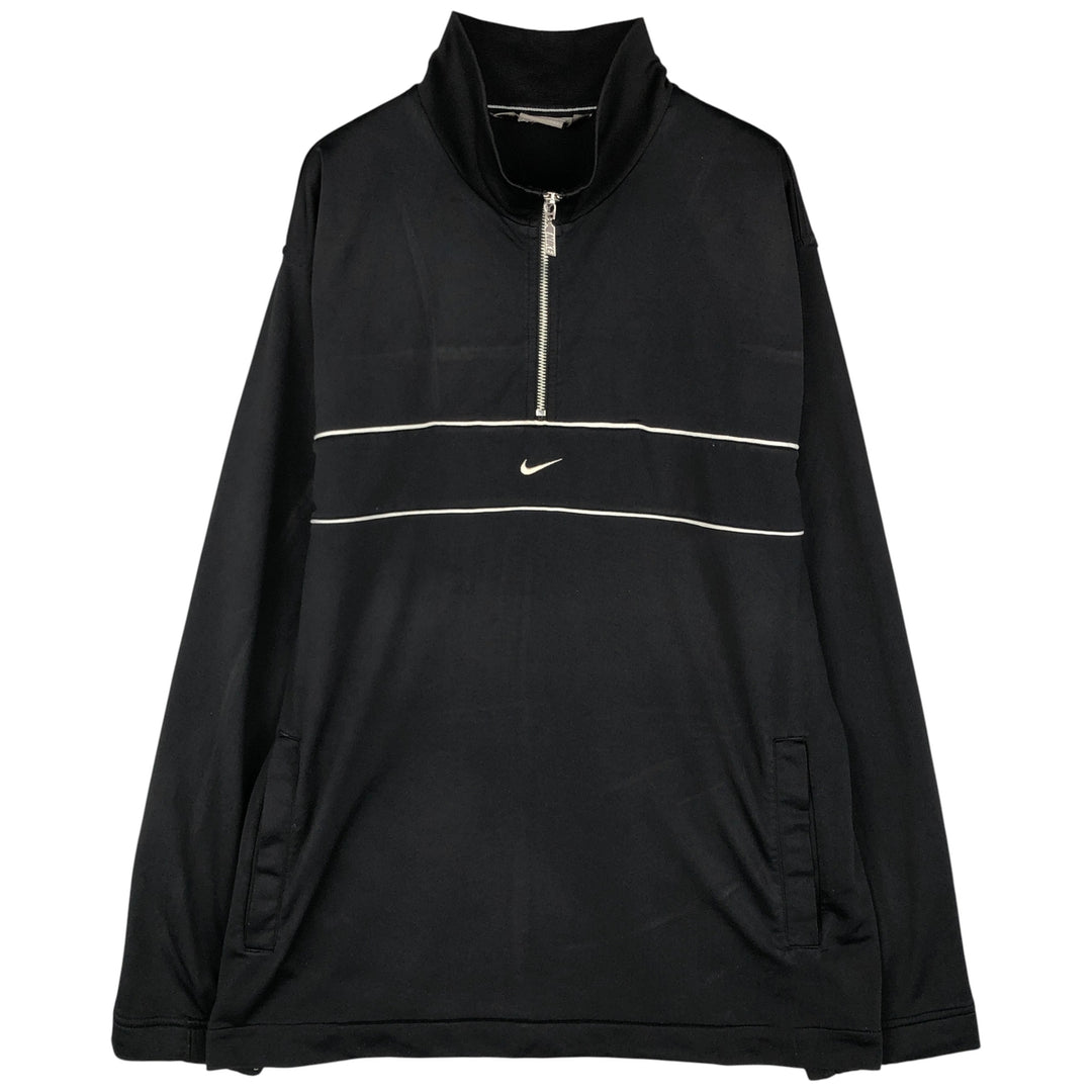 2000'S Nike Half-Zip Jersey Pullover, Men's Size L polyester black type Vintage Second Hand
