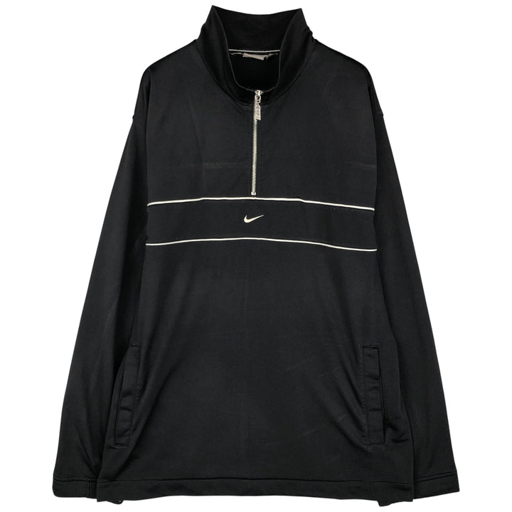 2000'S Nike Half-Zip Jersey Pullover, Men's Size L polyester black type Vintage Second Hand