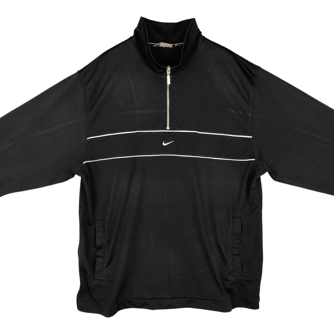 2000'S Nike Half-Zip Jersey Pullover, Men's Size L polyester black type Vintage Second Hand