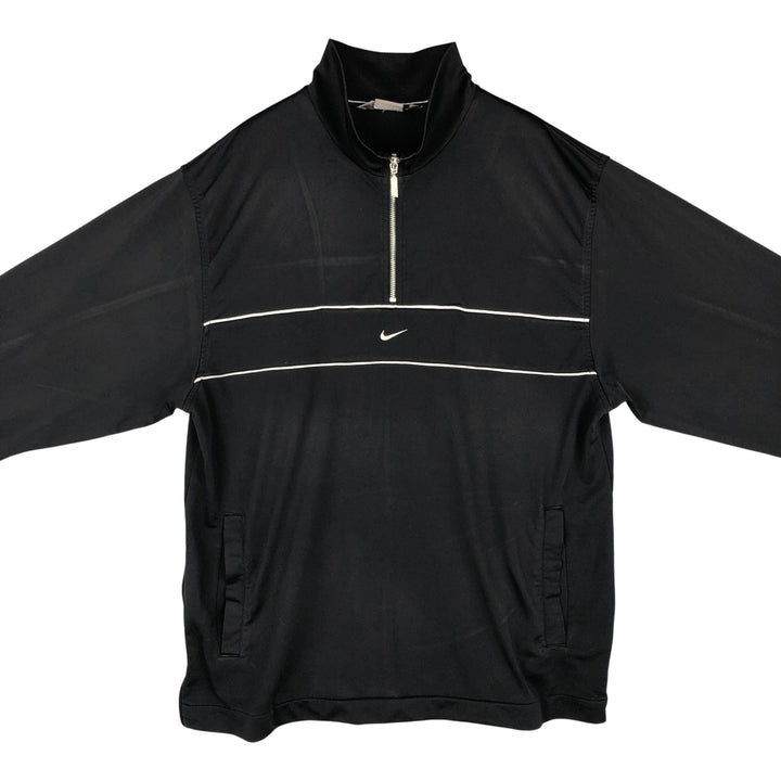 2000'S Nike Half-Zip Jersey Pullover, Men's Size L polyester black type Vintage Second Hand