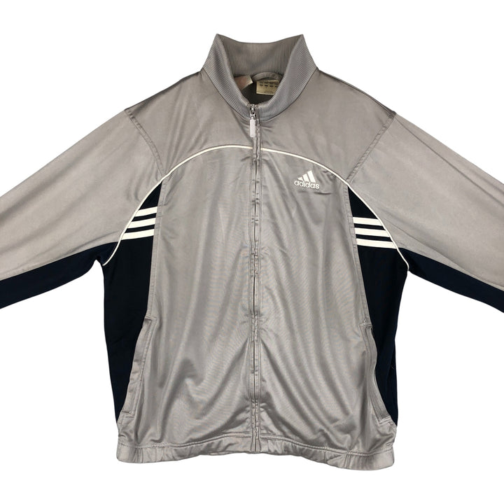 00'S adidas jersey track jacket, men's size S polyester gray type Vintage Second Hand