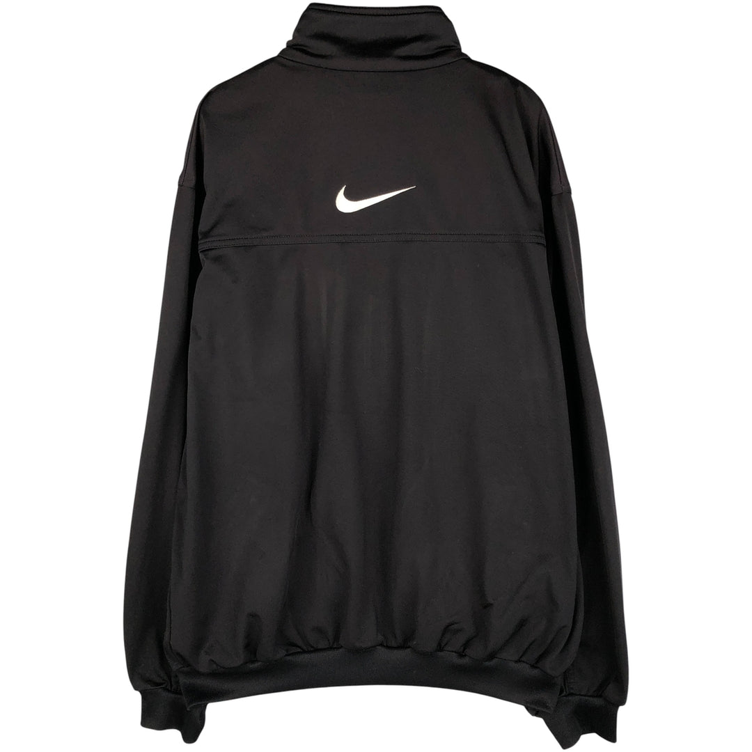 2000'S Nike Back Logo Jersey Track Jacket, Men's Size Medium polyester black type Vintage Second Hand