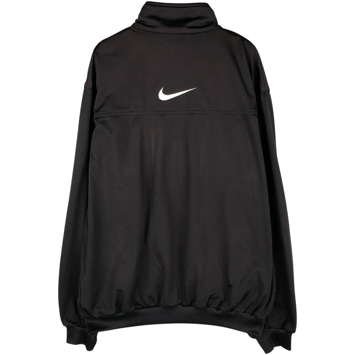 2000'S Nike Back Logo Jersey Track Jacket, Men's Size Medium polyester black type Vintage Second Hand