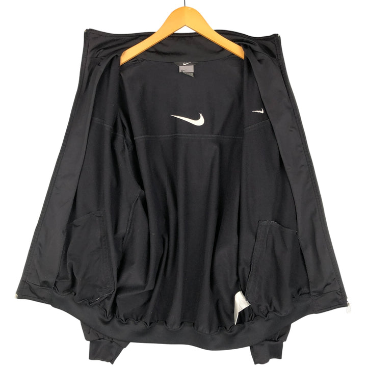 2000'S Nike Back Logo Jersey Track Jacket, Men's Size Medium polyester black type Vintage Second Hand