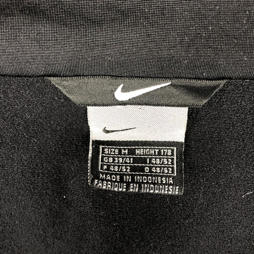 2000'S Nike Back Logo Jersey Track Jacket, Men's Size Medium polyester black type Vintage Second Hand