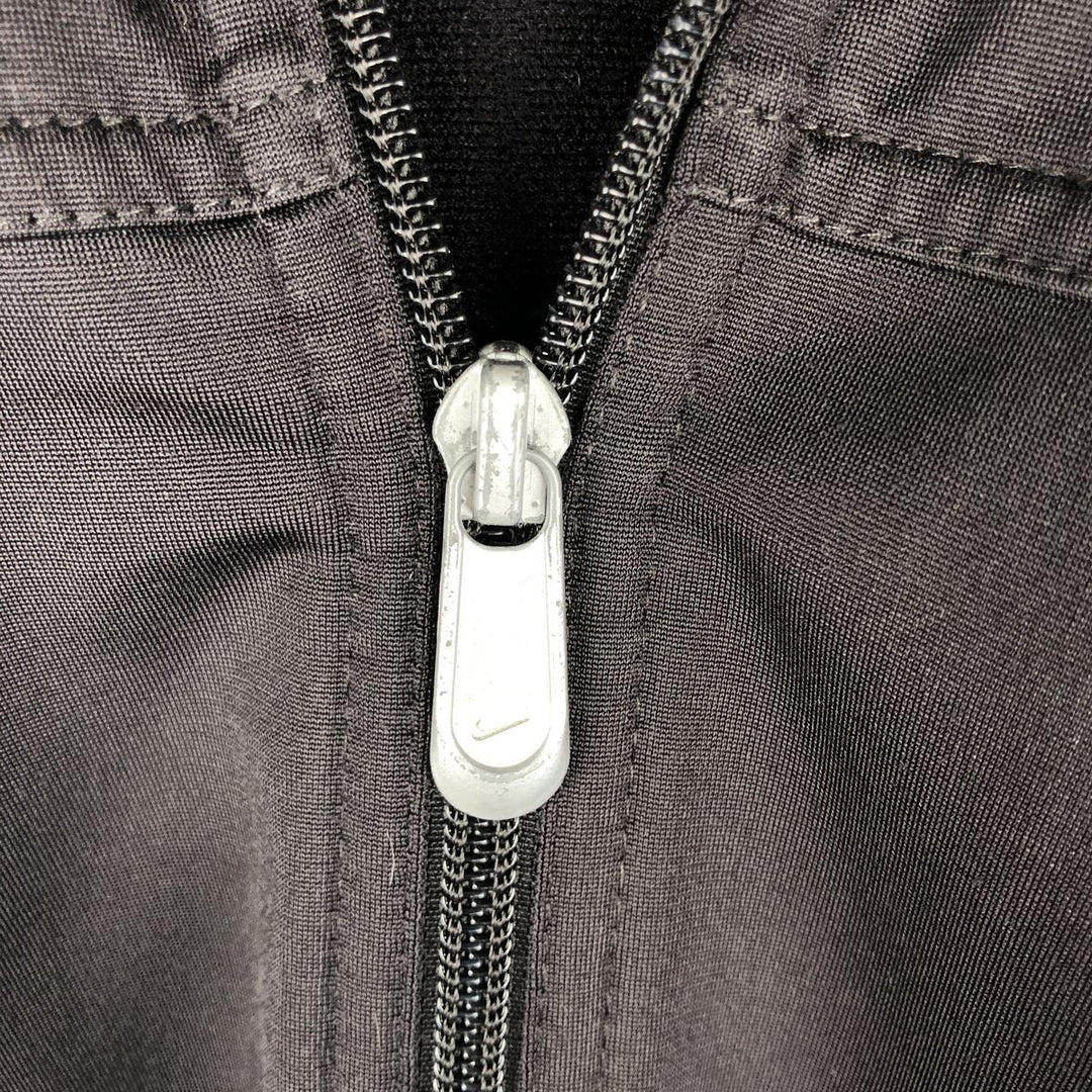 2000'S Nike Back Logo Jersey Track Jacket, Men's Size Medium polyester black type Vintage Second Hand