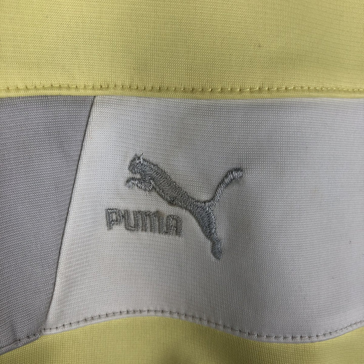 Vintage 90'S Puma track jacket, size M, women's polyester yellow type Vintage Second Hand